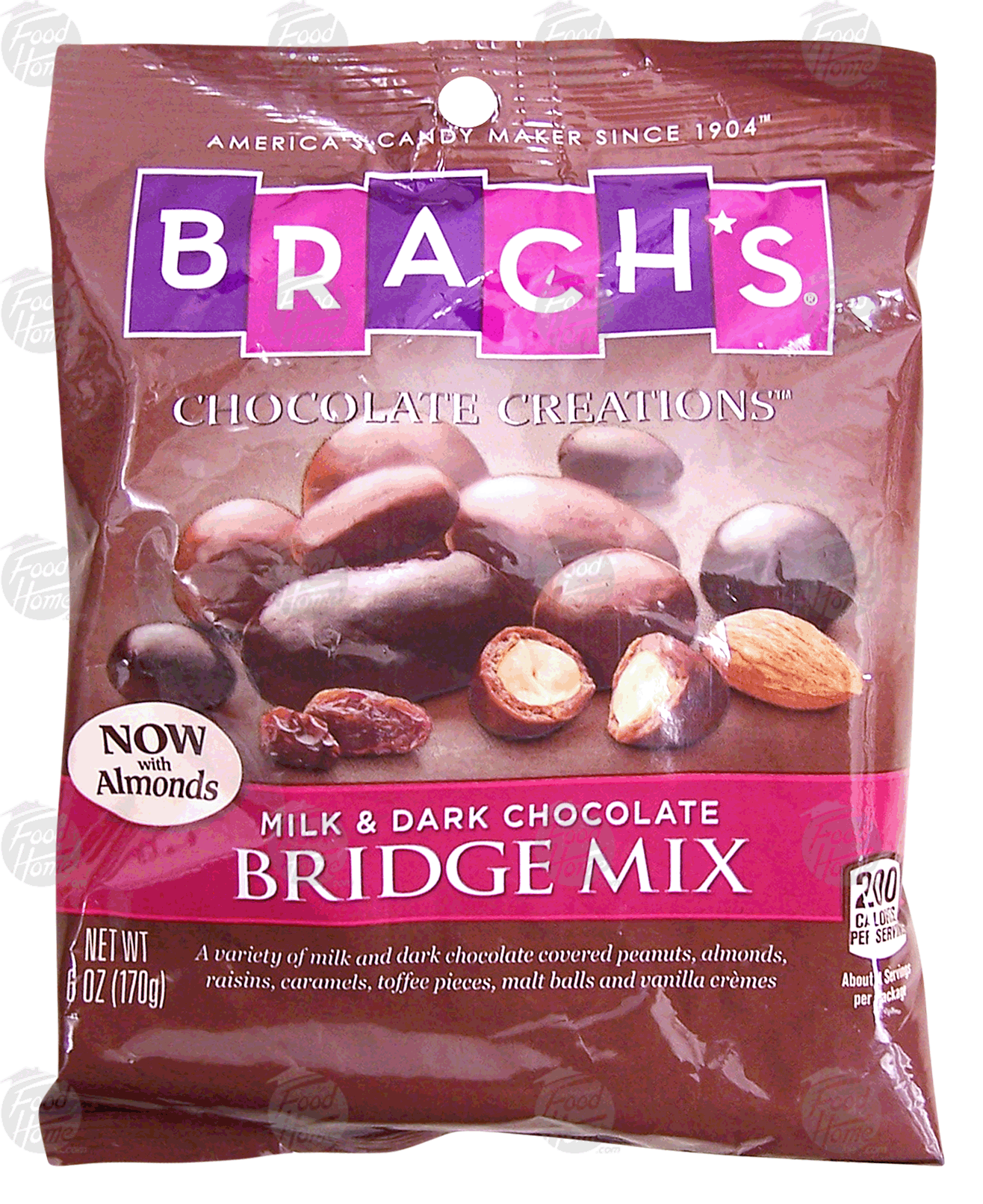 Brach's Chocolate Creations milk & dark chocolate bridge mix, now with almonds Full-Size Picture